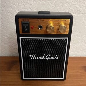 ThinkGeek Electronic Guitar T-Shirt Mini Amp Speaker Black Portable Belt Clip